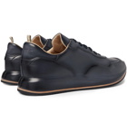 Officine Creative - Race Lux Burnished-Leather Sneakers - Navy