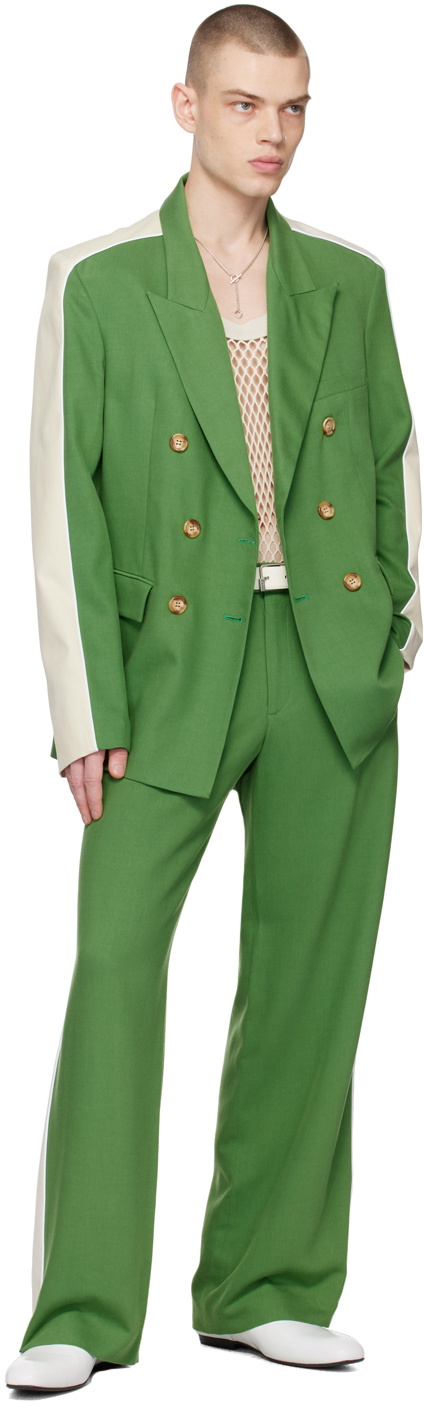 Ahluwalia Green & Off-White Grove Blazer