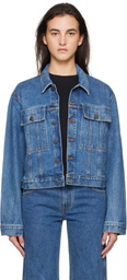 KHAITE Blue Saunder Denim Jacket