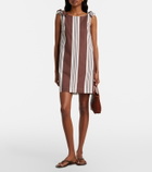 Posse Rosie striped cotton minidress