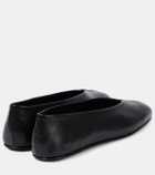 The Row Eva leather ballet flats