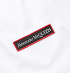 ALEXANDER MCQUEEN - Logo-Appliquéd Mercerised Cotton-Jersey Polo Shirt - White