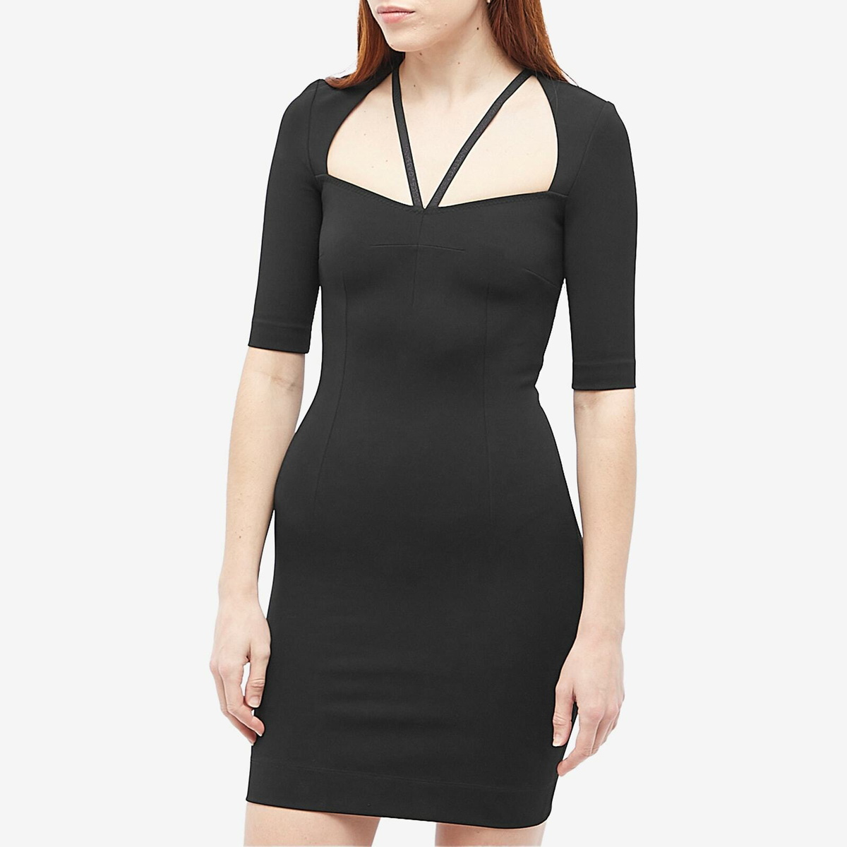 Dolce & Gabbana Black Blue Long Sleeves Denim Mini Dress main image 1