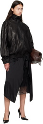 Acne Studios Black Zip Leather Jacket