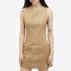 Marine Serre Women's Moon Jacquard Twill Mini Dress in Beige