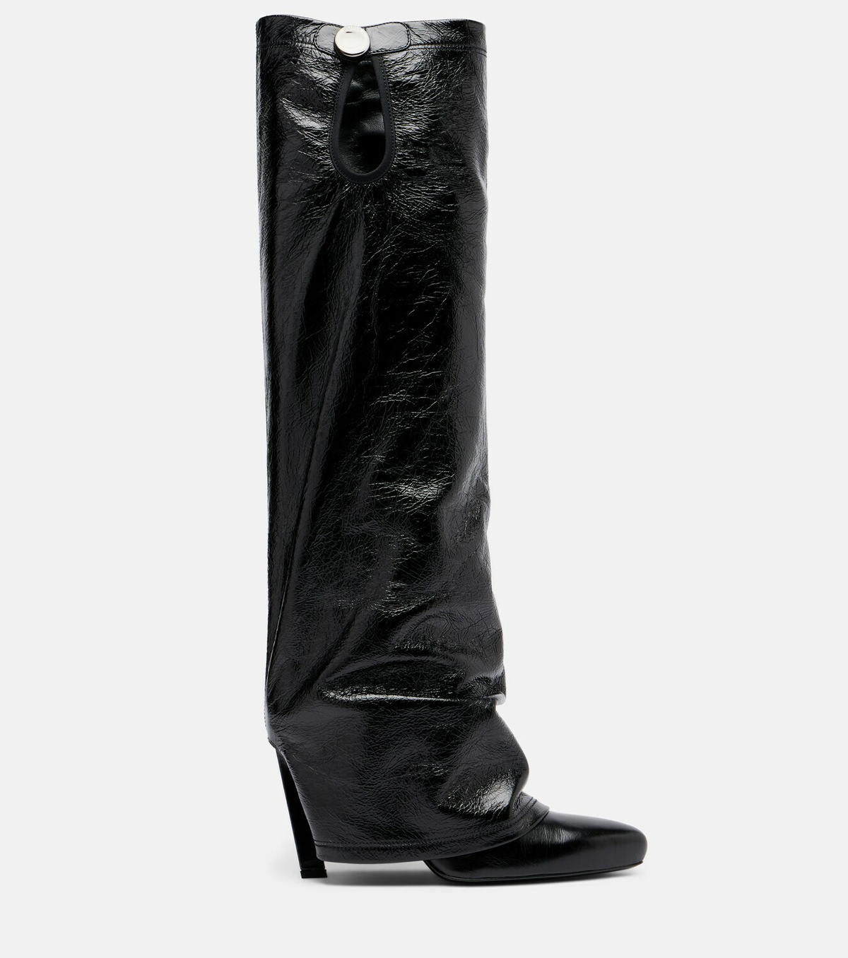 The Attico Leon patent leather knee-high boots