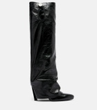 The Attico Leon patent leather knee-high boots