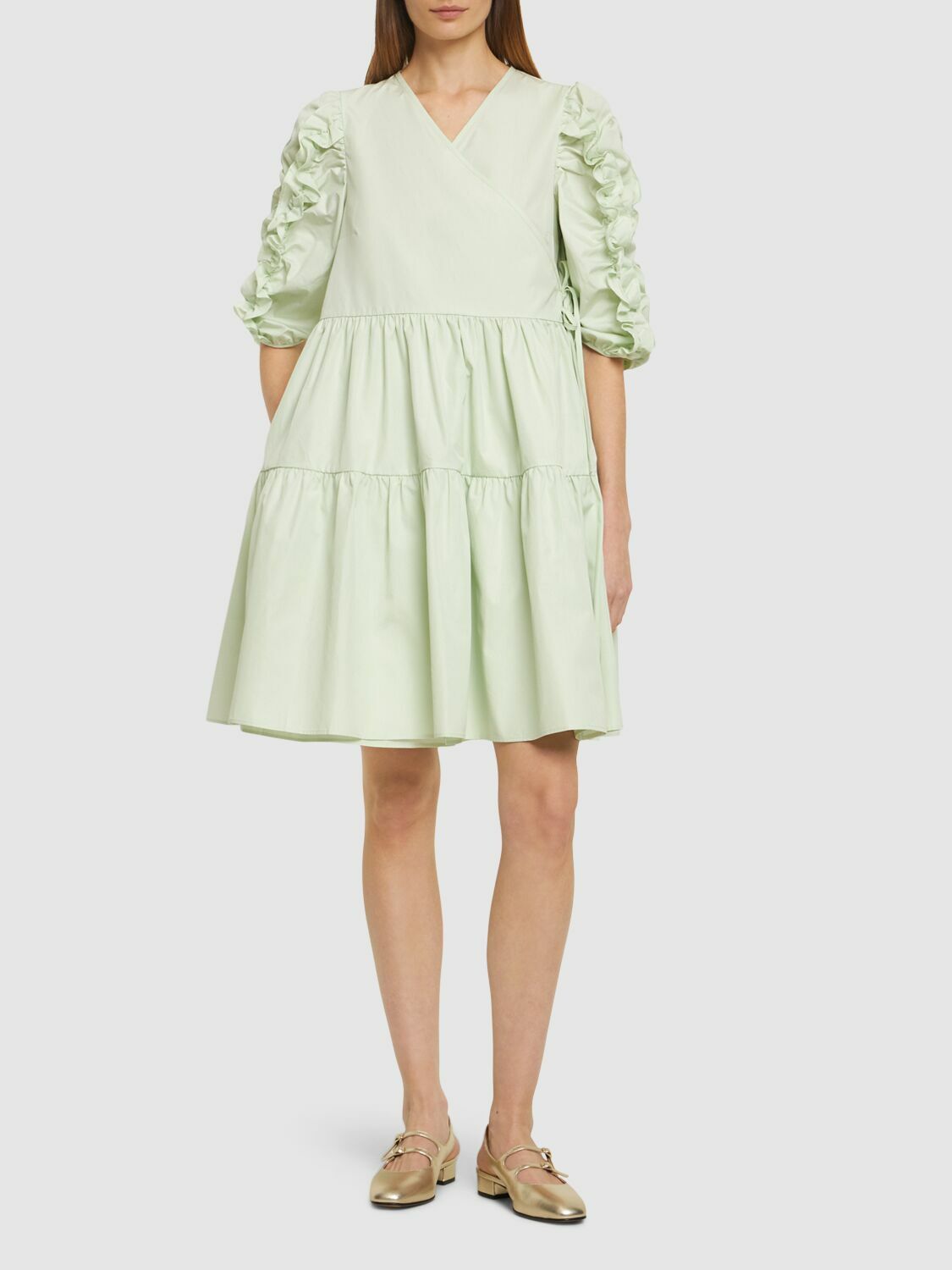CECILIE BAHNSEN - Vermont Cotton 3/4 Sleeve Mini Dress
