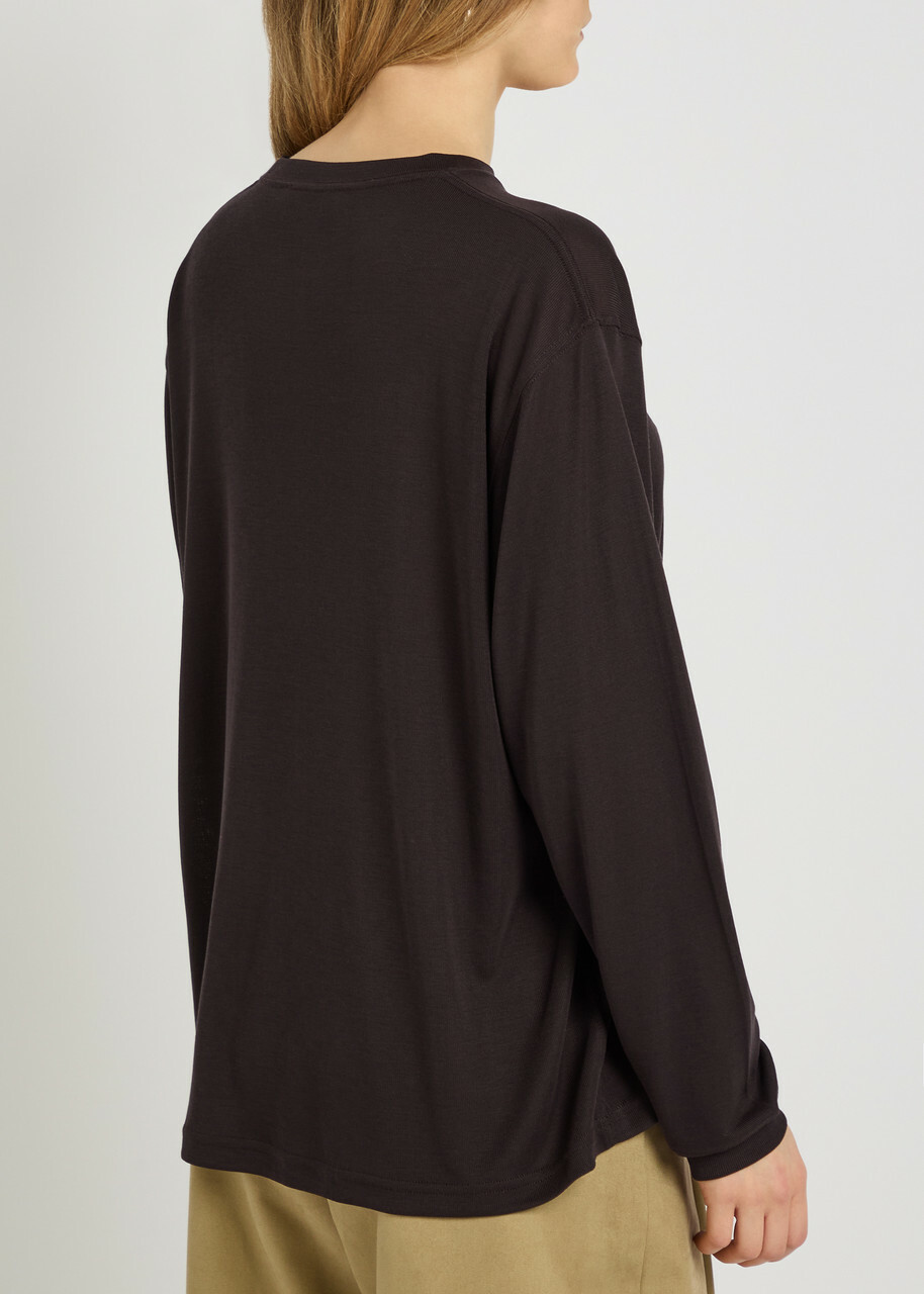Studio Nicholson Simmons Fine-knit T-shirt Dark Purple