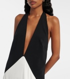Adriana Degreas Halterneck jersey maxi dress
