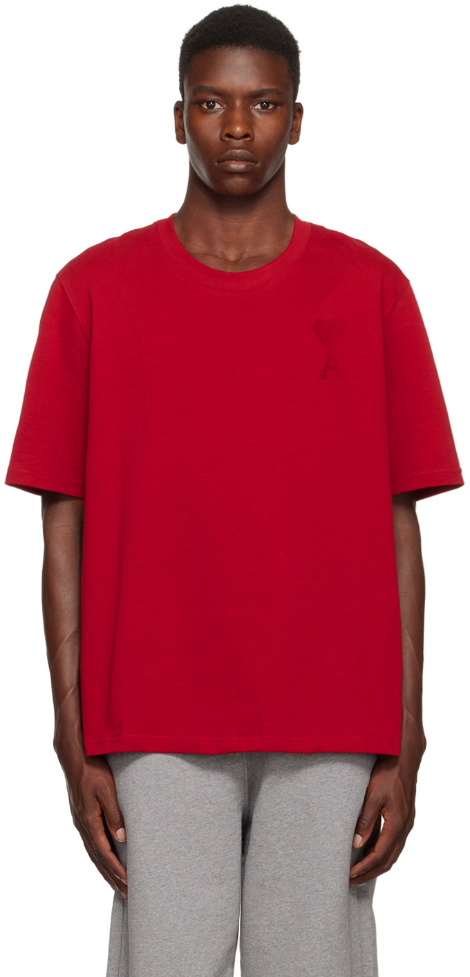 AMI Paris Red Ami De Cœur T-Shirt AMI