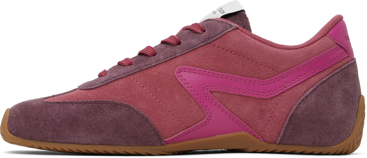 rag & bone Pink & Purple Suede Ultra Slim Retro Runner Sneakers