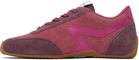 rag & bone Pink & Purple Suede Ultra Slim Retro Runner Sneakers