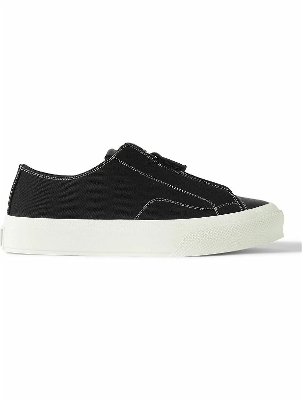 Photo: Givenchy - City Low Cap-Toe Canvas and Leather Sneakers - Black