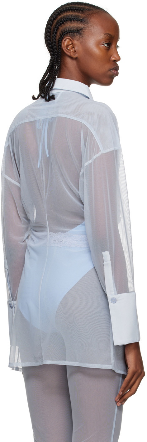 VAILLANT SSENSE Exclusive Blue Pleat Shirt