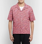 Missoni - Camp-Collar Space-Dyed Cotton-Piqué Shirt - Men - Red