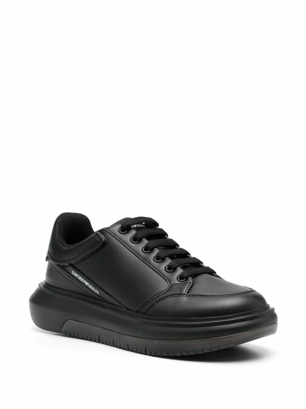 EMPORIO ARMANI - Logo Leather Sneakers Emporio Armani