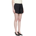 Loulou de Saison Black Cabo Elasticated Silk Shorts