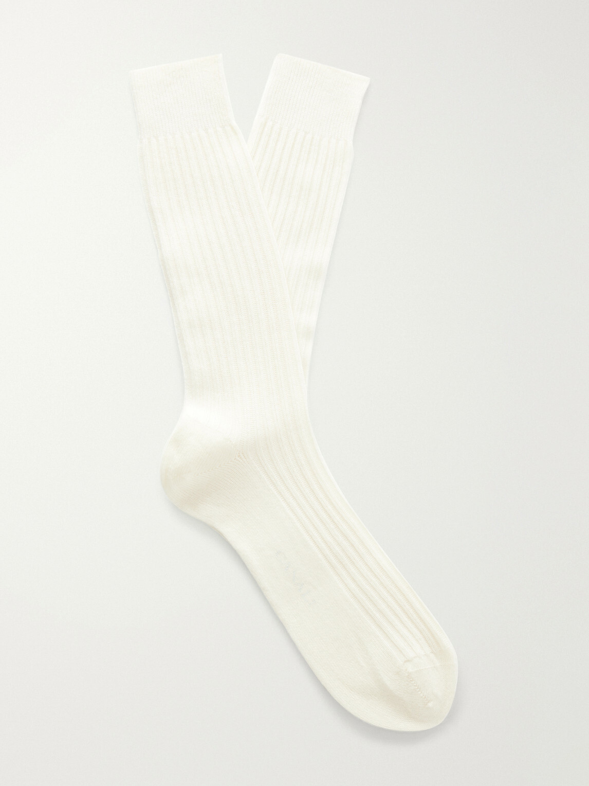 Canali - Ribbed Cashmere Socks - Neutrals