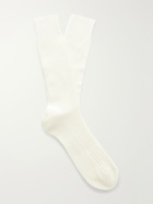Canali - Ribbed Cashmere Socks - Neutrals