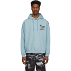 Moschino Blue Reverse Double Question Mark Hoodie