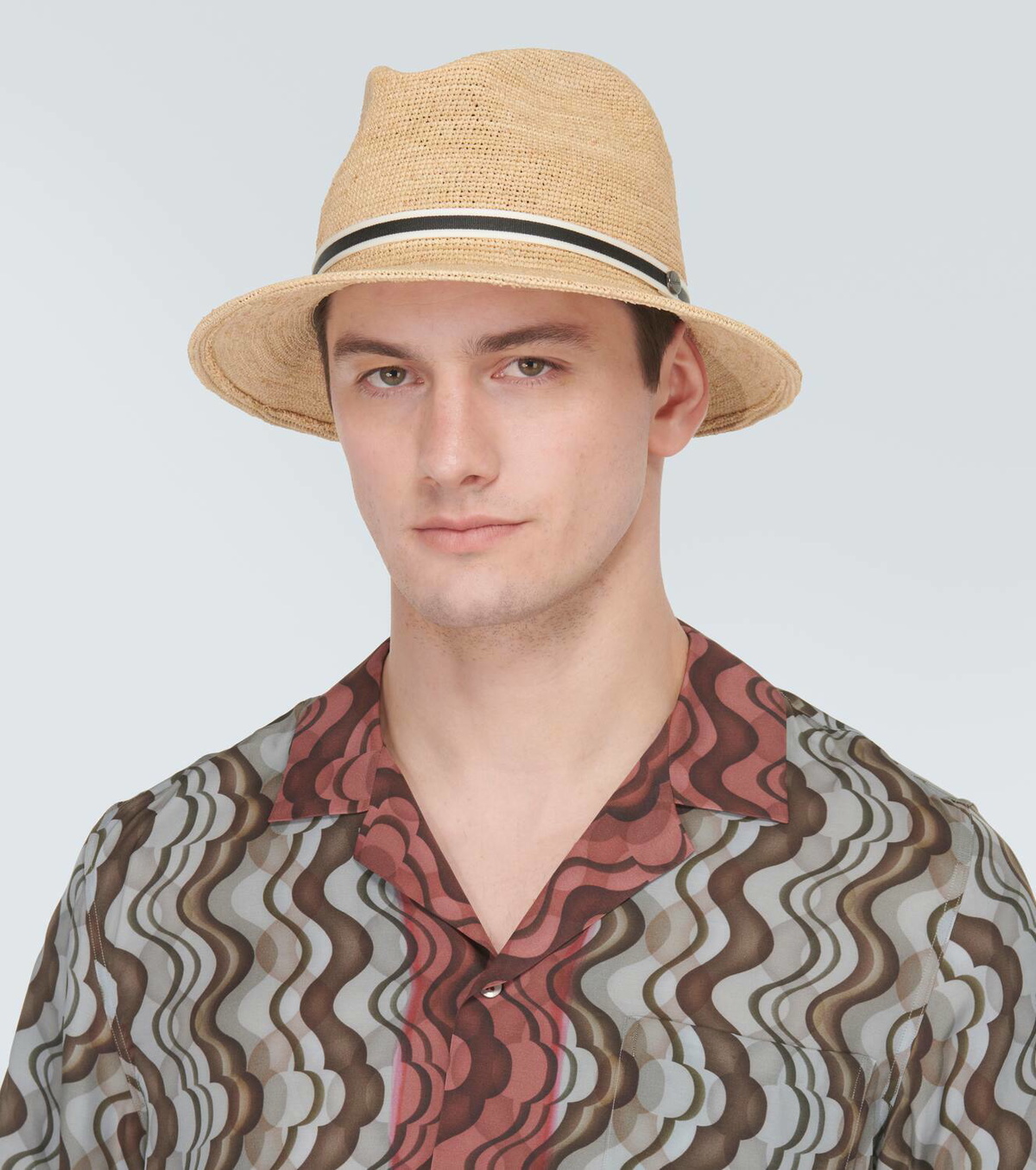 Borsalino Argentina crochet raffia Panama hat Borsalino