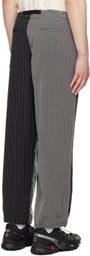Afield Out Black & Gray Pinstripe Trousers