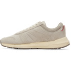 Hugo Beige Logo Detail Textured-Suede Sneakers