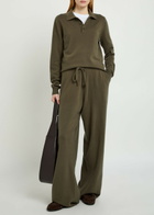 Extreme Cashmere N°223 Be For Cashmere-blend Polo Jumper - Dark Green - One Size