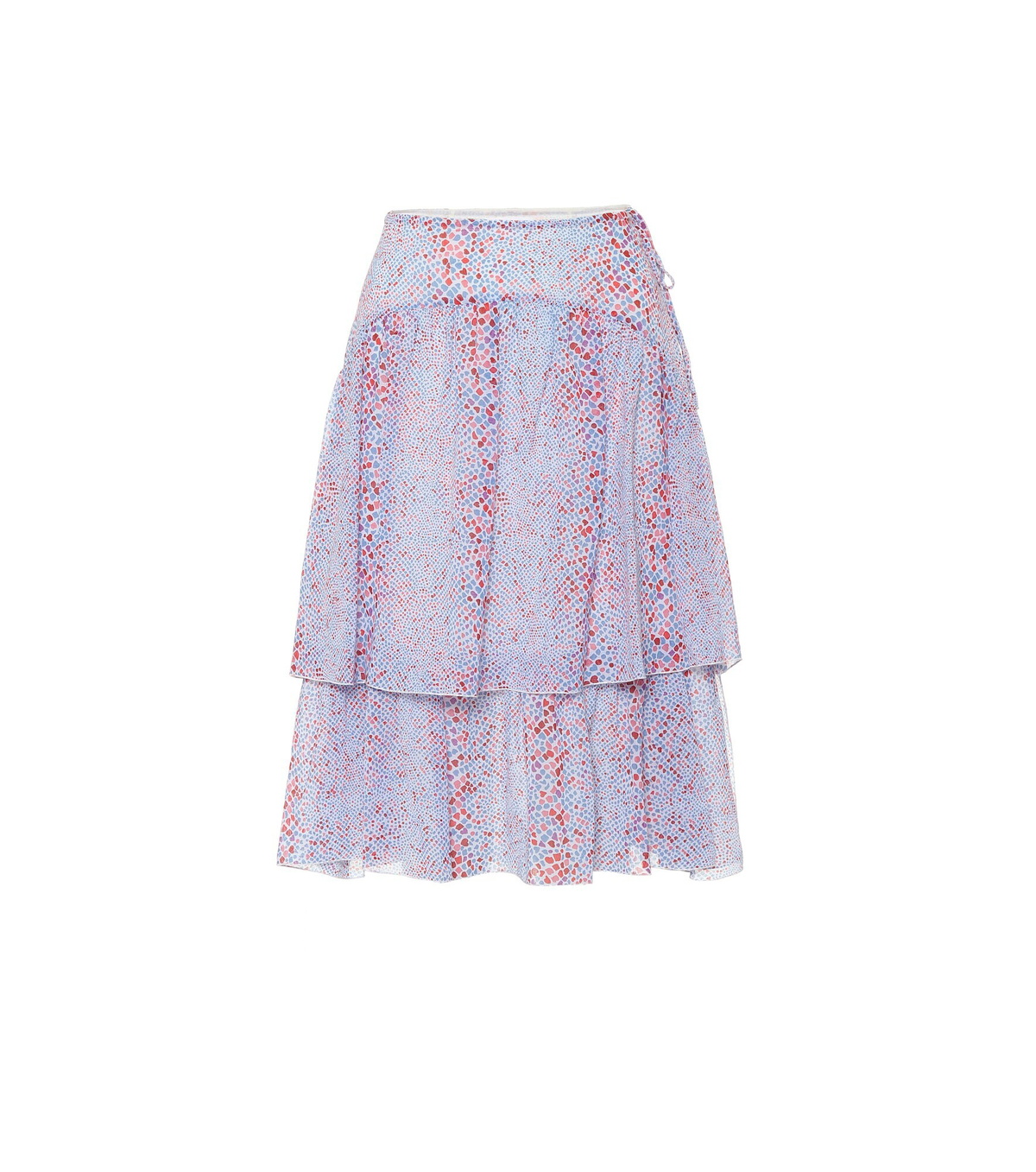 See By Chloe - Printed cotton and silk midi skirt