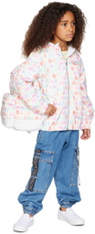 Balmain Kids Multicolor Logo Backpack