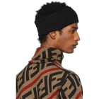 Fendi Black Wool 3D Fendi Headband