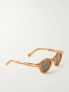 Zegna - Round-Frame Tortoiseshell Acetate Sunglasses - Brown
