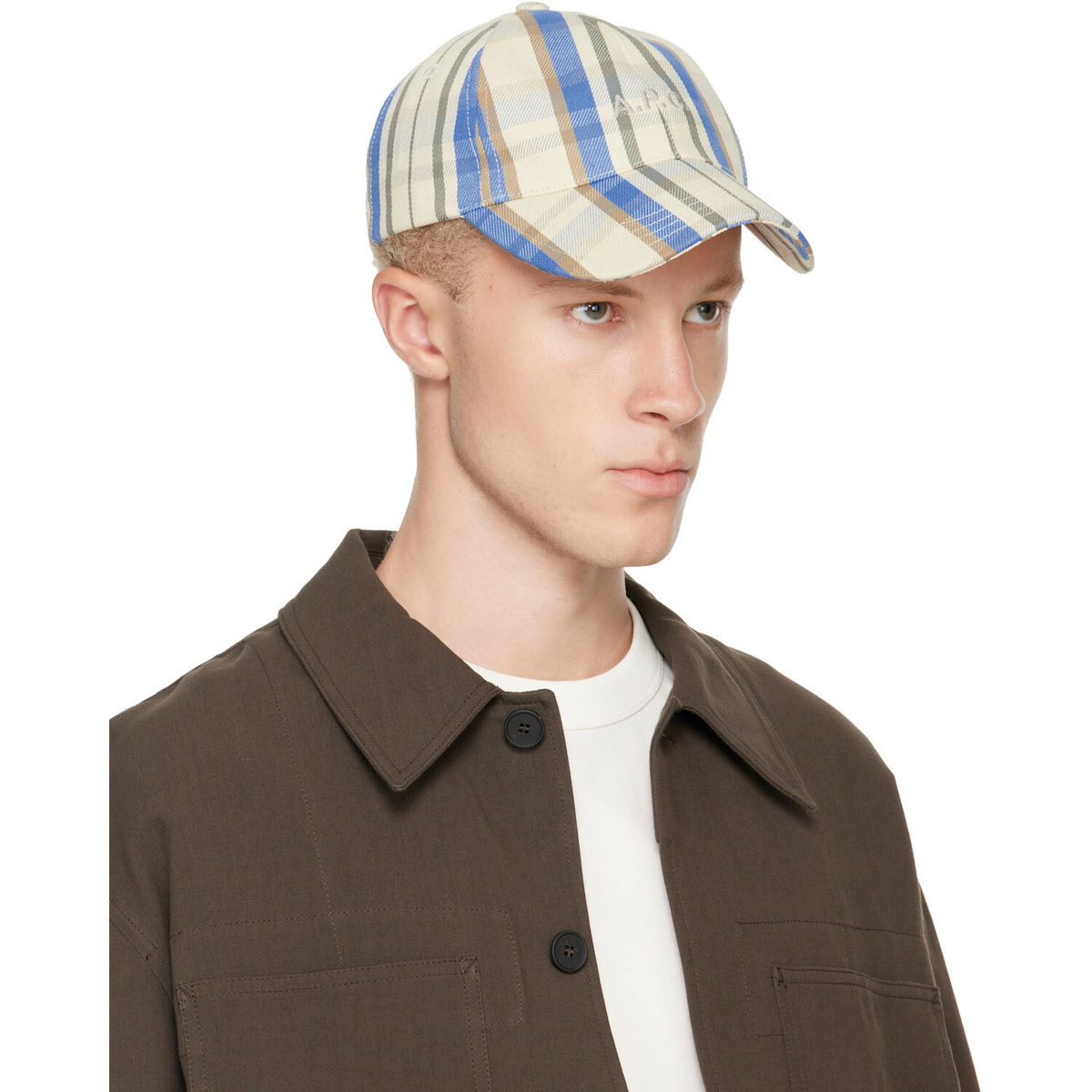 A.P.C. Off-White & Blue Charlie Baseball Cap