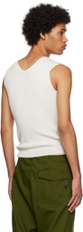 132 5. ISSEY MIYAKE Gray Ribbed Tank Top