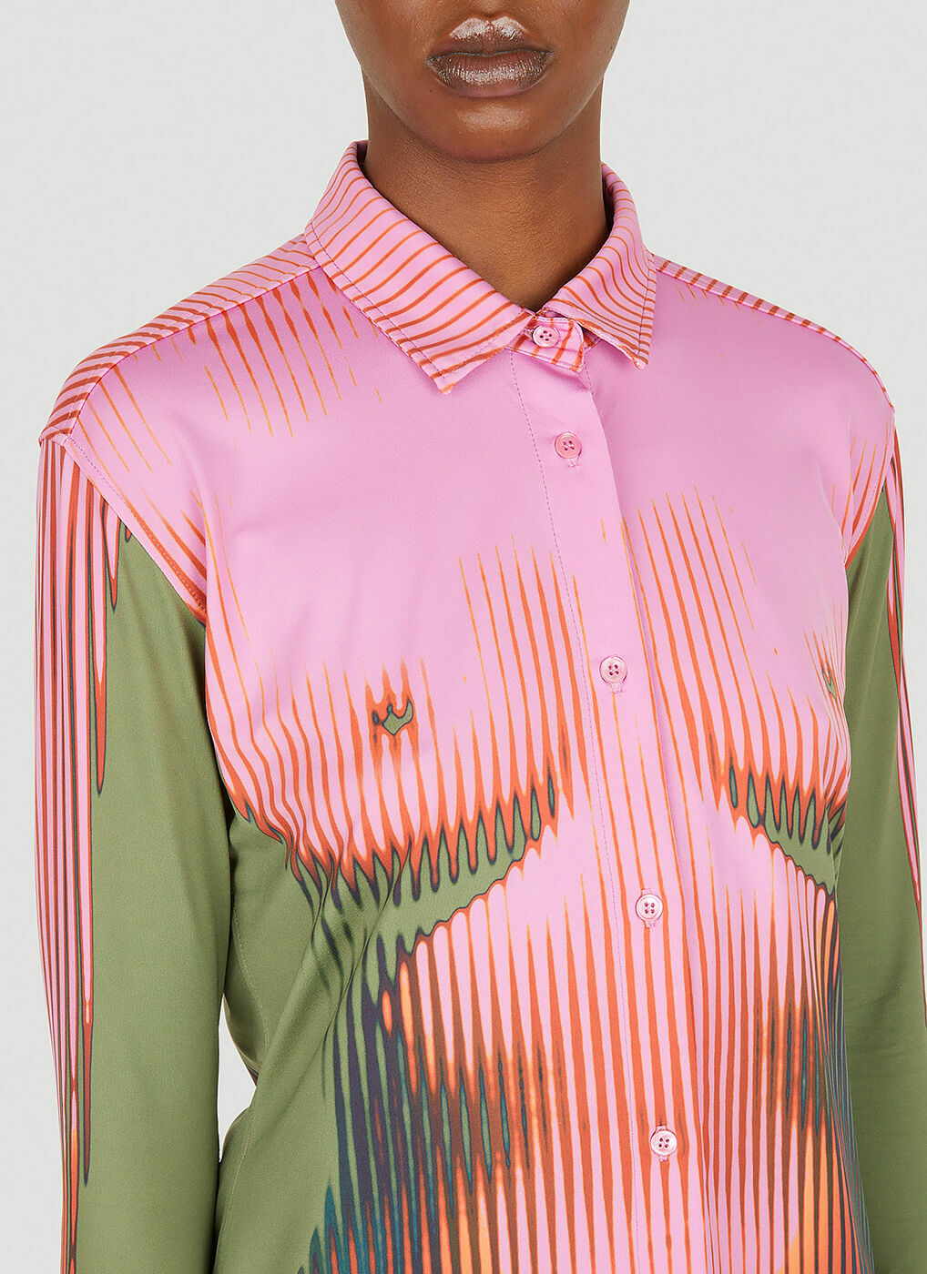 Y/Project x Jean Paul Gaultier - Body Morph Shirt in Pink Y/Project