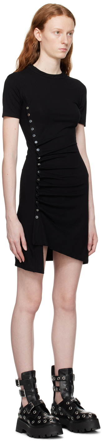 black draped mini dress Jluxlabel Women's Moments Draped Mini Dress