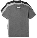 Maison Margiela - Three-Pack Slim-Fit Crinkled Cotton-Jersey T-Shirts - Gray