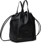 Marni Black Leather Scrunchie Backpack