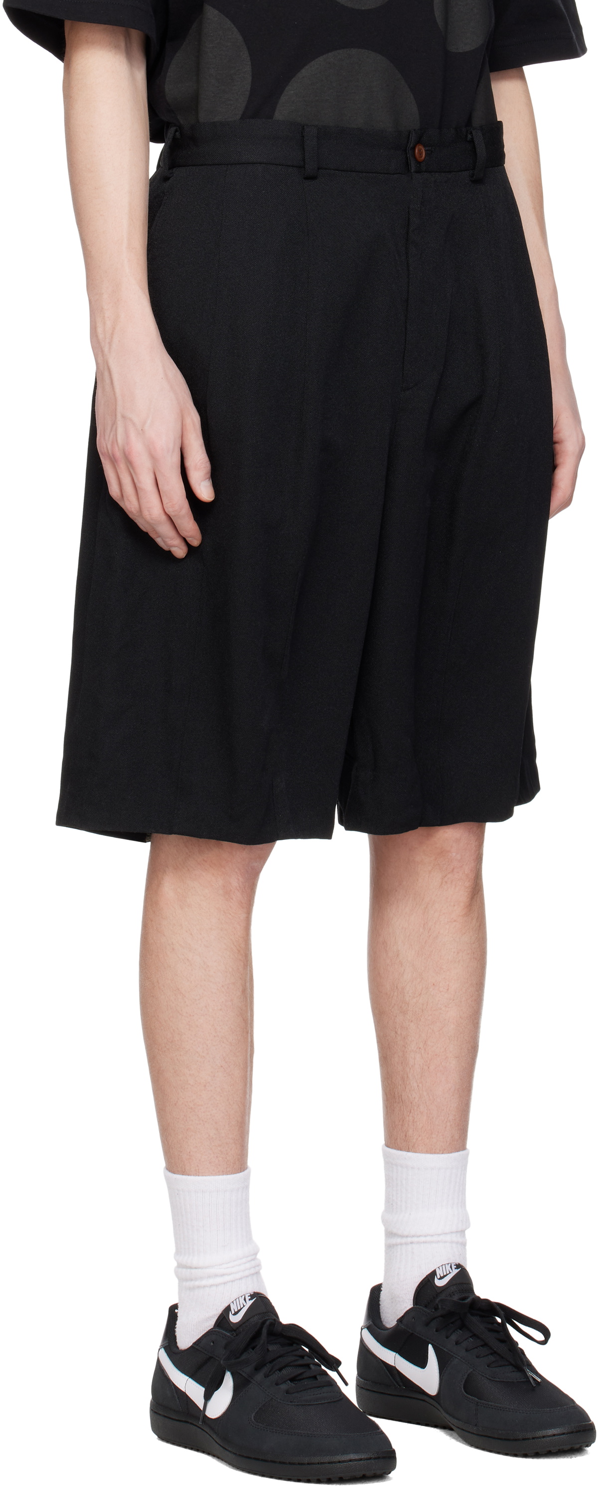 Black Comme des Garçons Black Polyester Shorts