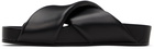 Jil Sander Black Padded Slides