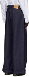 Hed Mayner Navy Wide Jeans