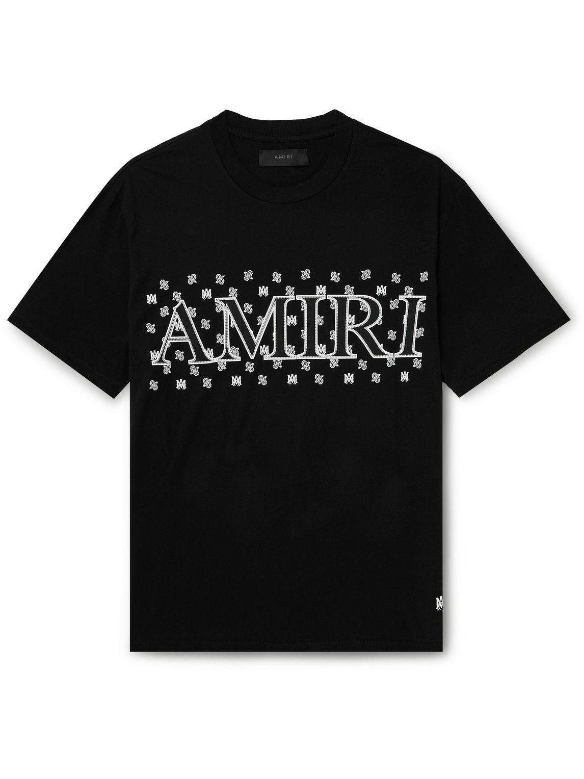 AMIRI - Logo-Appliquéd Printed Cotton-Jersey T-Shirt - Black Amiri