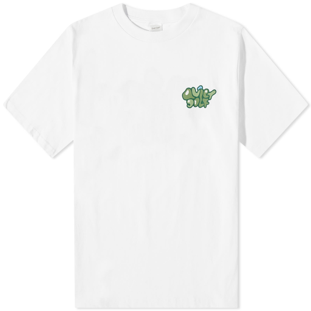 Quiet Golf Men's Greens Logo T-Shirt in White Quiet Golf