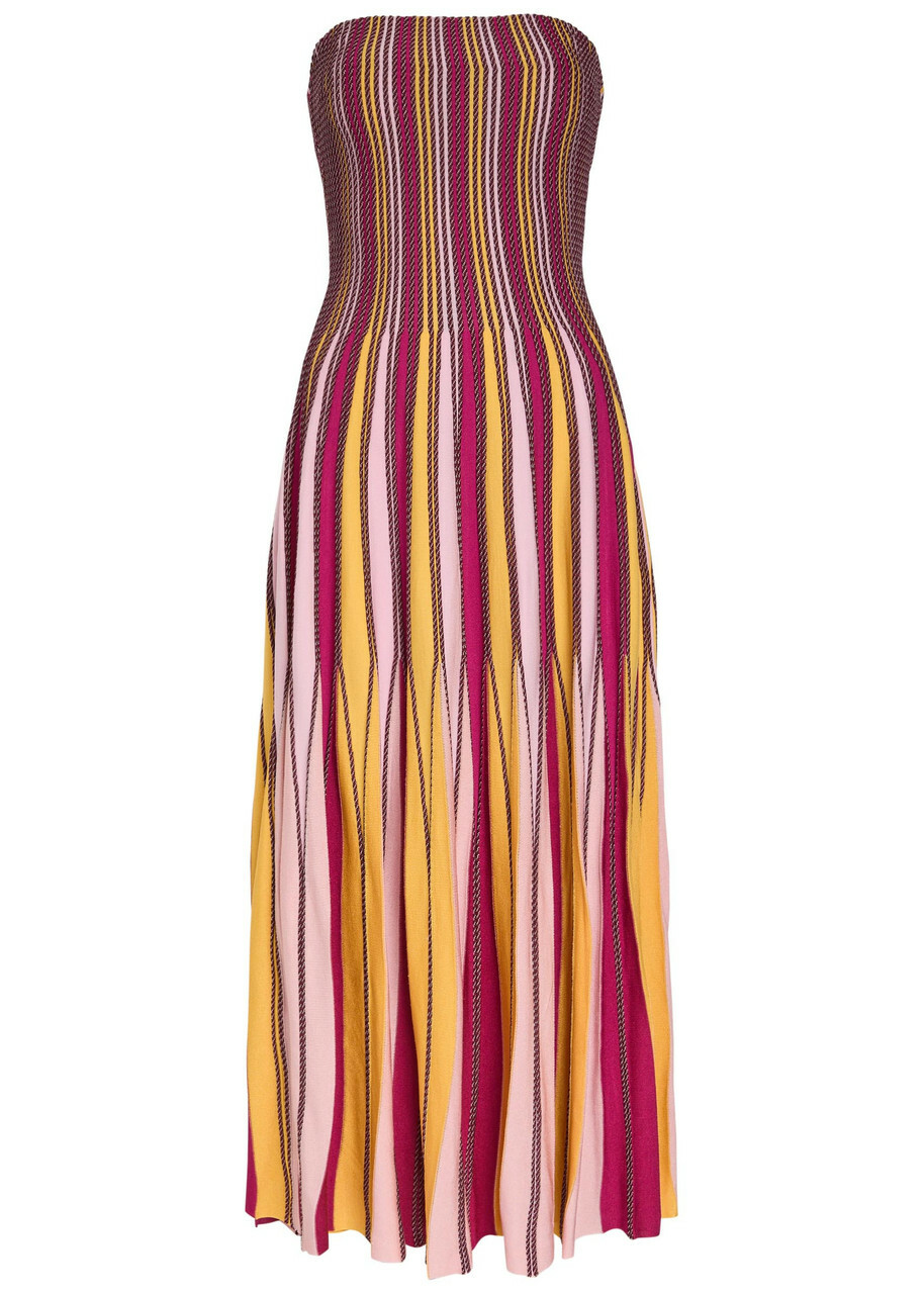 Simkhai Soleil Striped Knit Midi Dress Multicoloured