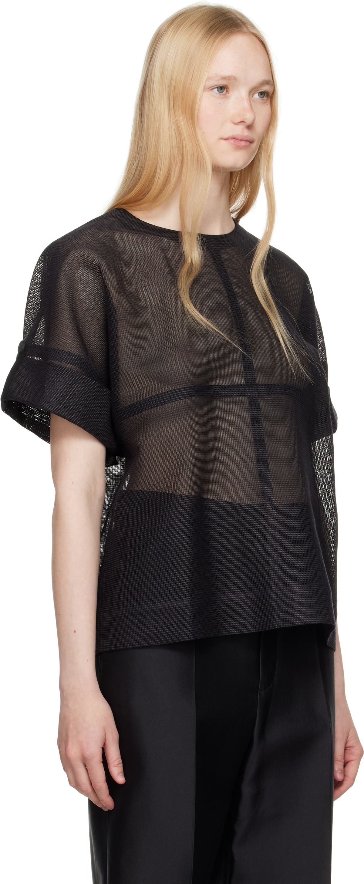 ISSEY MIYAKE Black Papyrus T-shirt