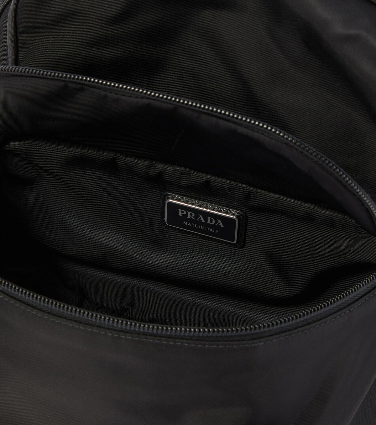 Prada Re-Nylon leather-trimmed belt bag