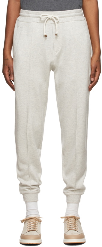Photo: Brunello Cucinelli Off-White Cashmere Lounge Pants