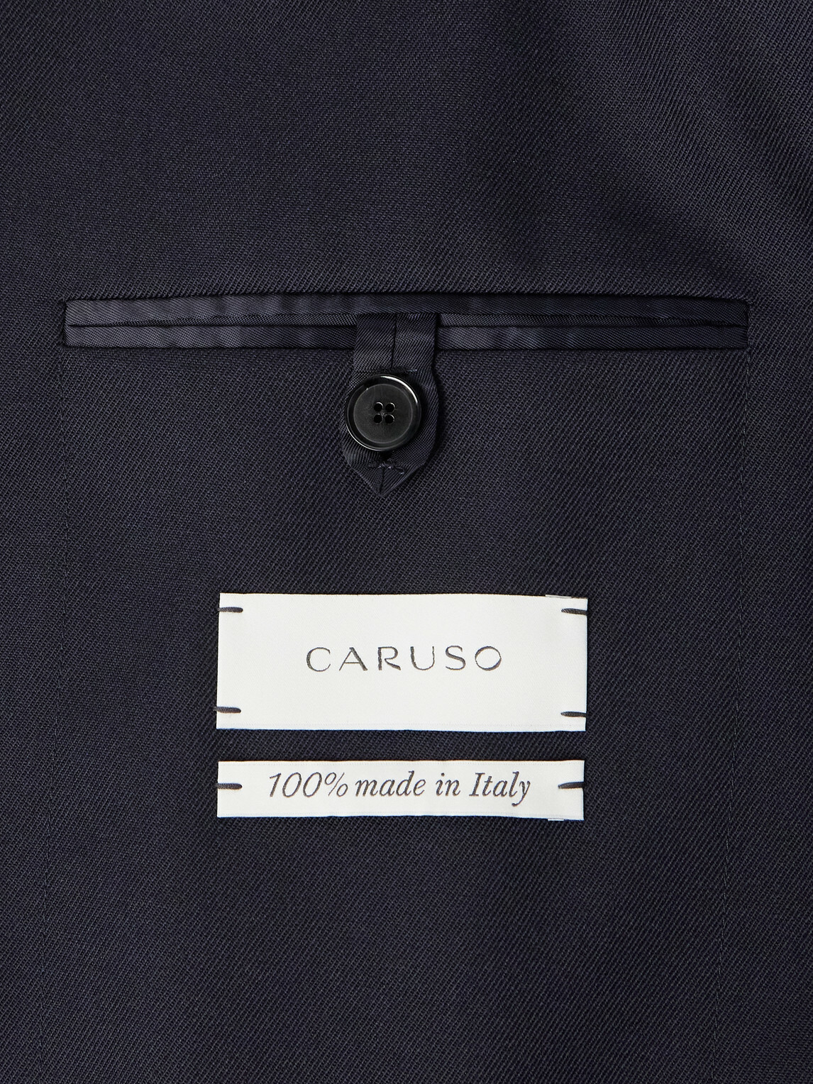 Caruso - Twill Suit Jacket - Blue