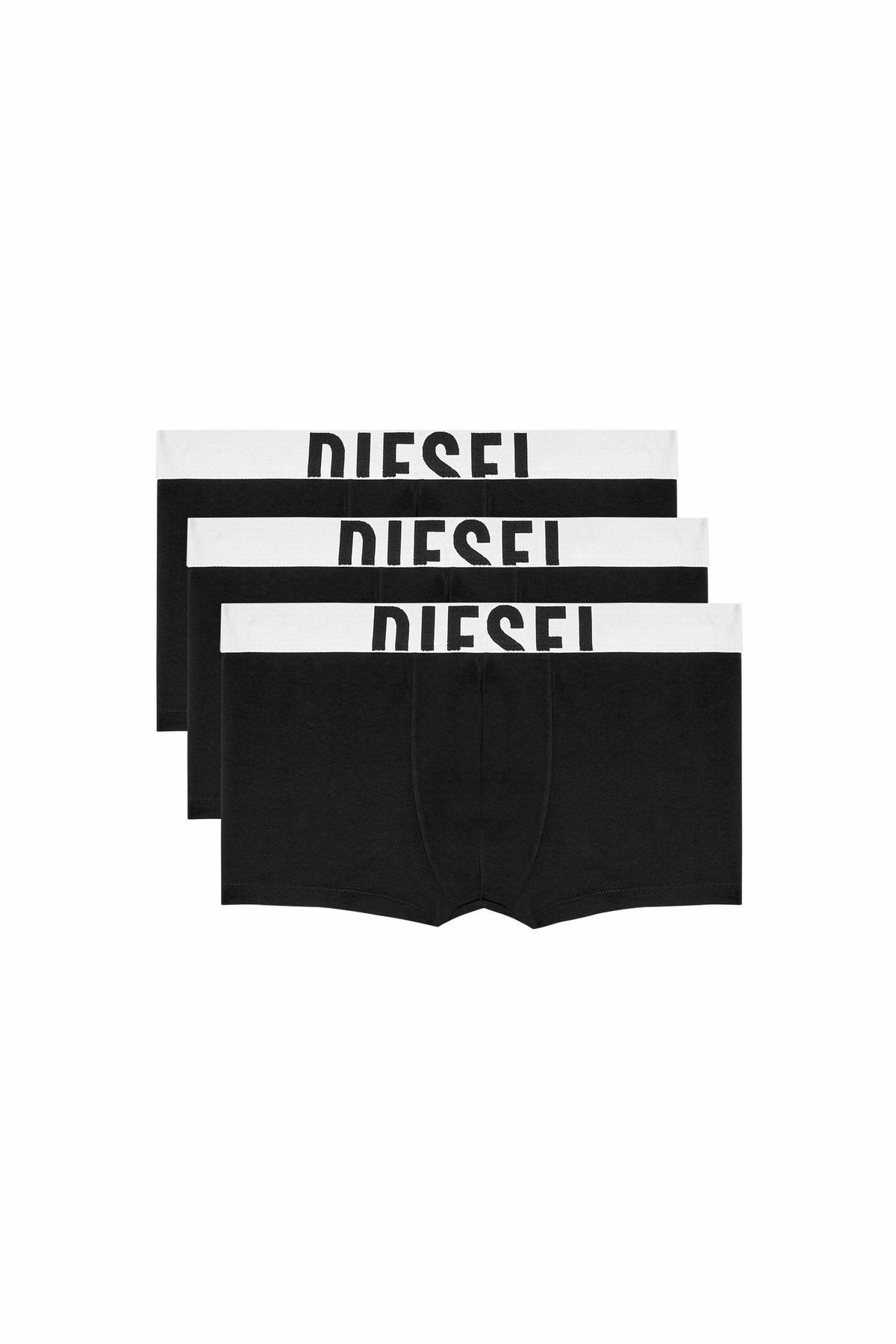 Diesel Three-pack boxer briefs in stretch cotton - Trunks Mens in Black